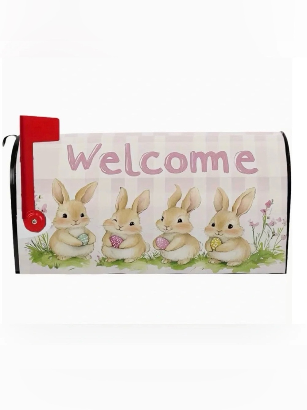Easter Bunny Rabbit Welcome Mailbox Cover Spring